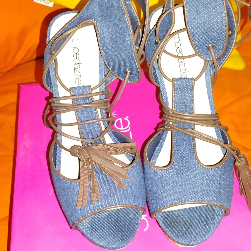 Blue heeled Sandal